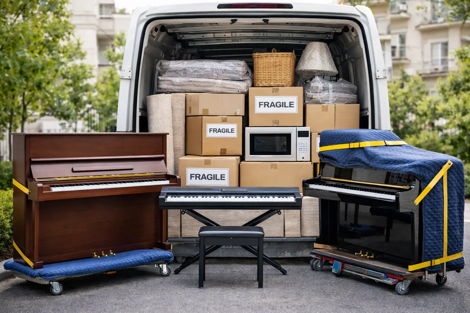 Piyano türlerine göre taşıma farkları